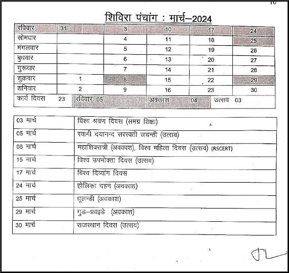 शिविरा मार्च 2024