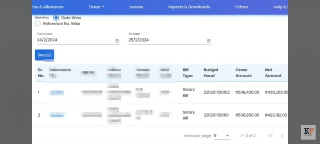 IFMS 3.0 Esign SALARY BILL REPORT