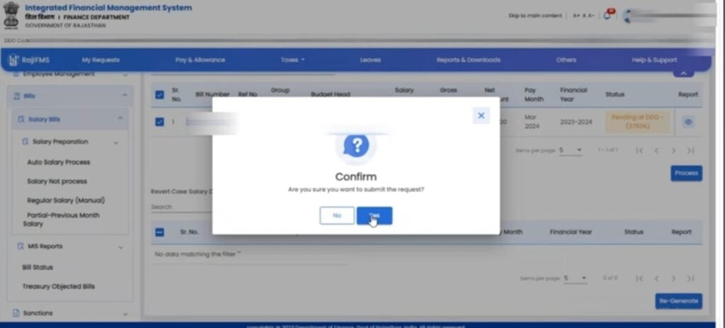 IFMS 3.0 BILL REVERT AND REGENERATE