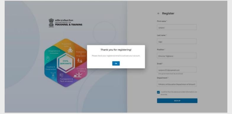 iGOT KARMAYOGI REGISTRATION