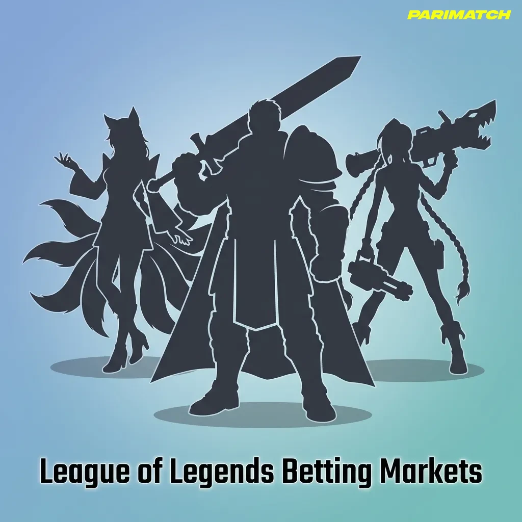 League of Legends tournament action showing professional esports competition with multiple betting market options — Parimatch in India