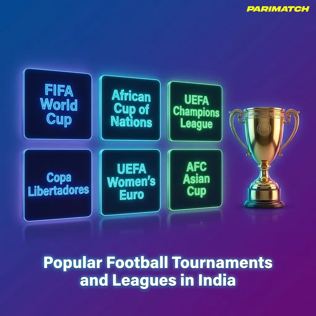 Indian bettors engaging with popular football leagues including Premier League, Champions League, and Indian Super League — Parimatch in India