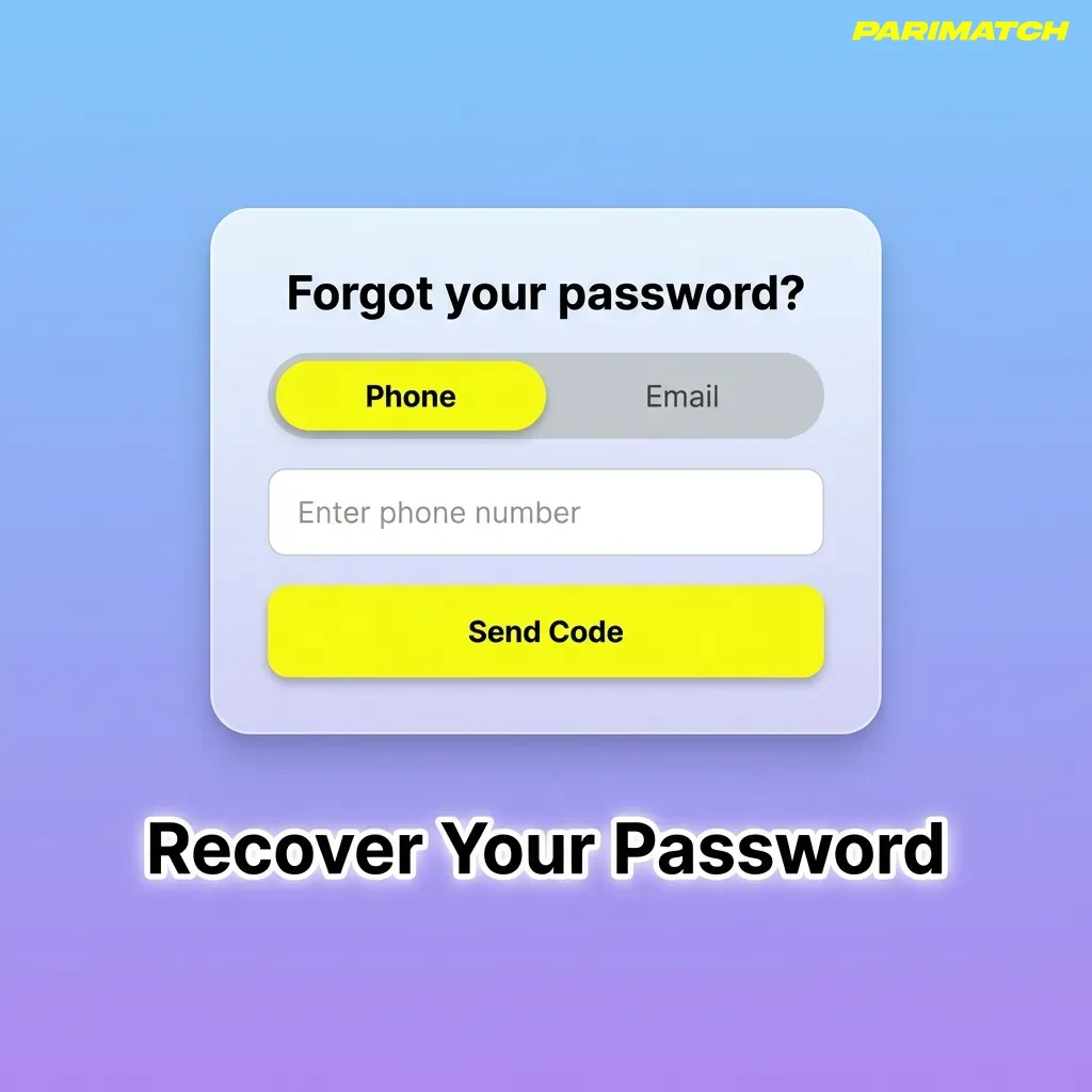 Password recovery process showing steps from forgot password link to creating new login credentials — Parimatch in India