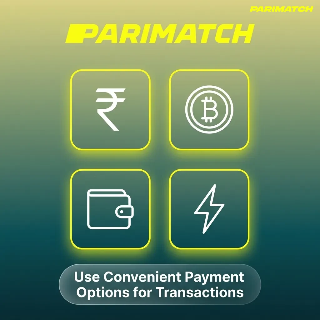 Multiple payment method icons including UPI, PhonePe, Google Pay, Paytm, cards, and cryptocurrency options for Indian players — Parimatch in India
