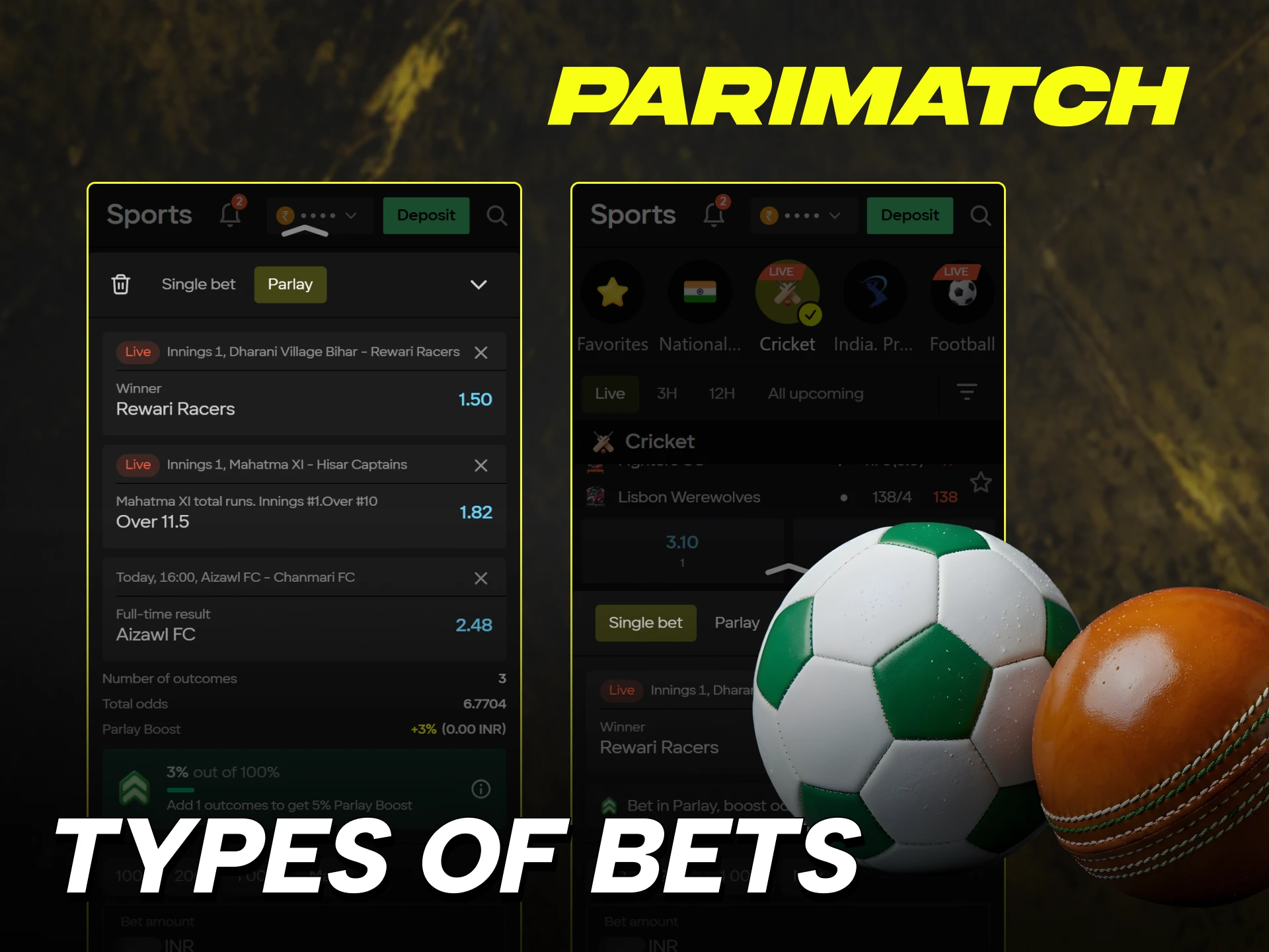 Learn about various Parimatch India bet types to maximize your returns.