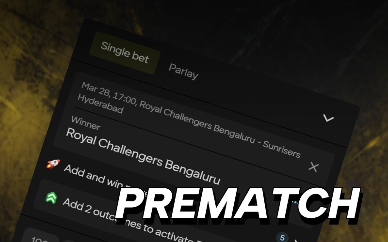 Place classic pre-match wagers using the official Parimatch Options.